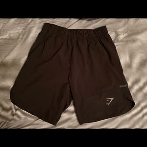 Black Gymshark LINED athletic shorts for Men